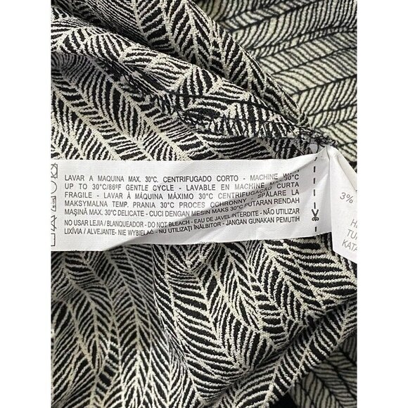 Zara Basic Collection Womens‎ Shift Dress White Black Herringbone Crew Neck M - Picture 9 of 10